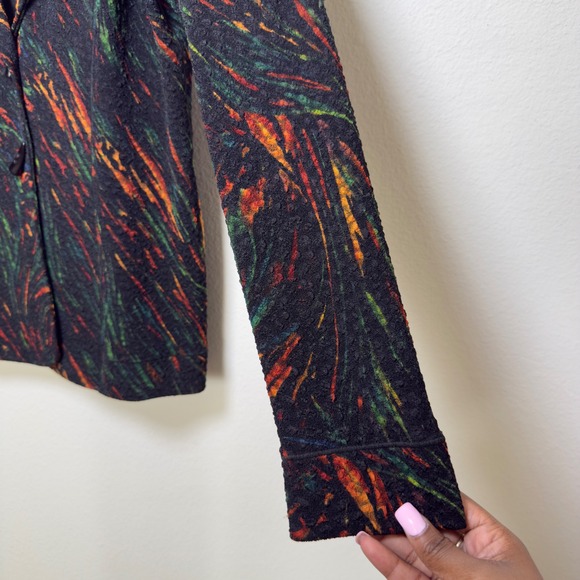 Eva Varro Women Blazer Jacket XL Art to Wear Lagenlook Multicolor Abstract - Picture 8 of 9